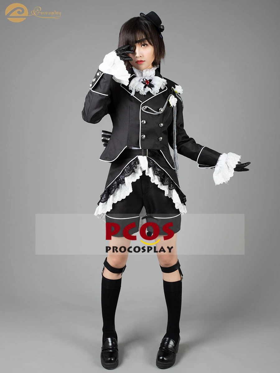 Профессиональный косплей Черный Дворецкий Ciel Phantomhive Victoria наряд косплей костюм и маска для глаз и шляпа для женщин mp003378