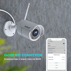 Iegeek câmera de vigilância ip sem fio ao ar livre ip66 à prova dwaterproof água 128g visão noturna, detecção de movimento de atualização inteligente