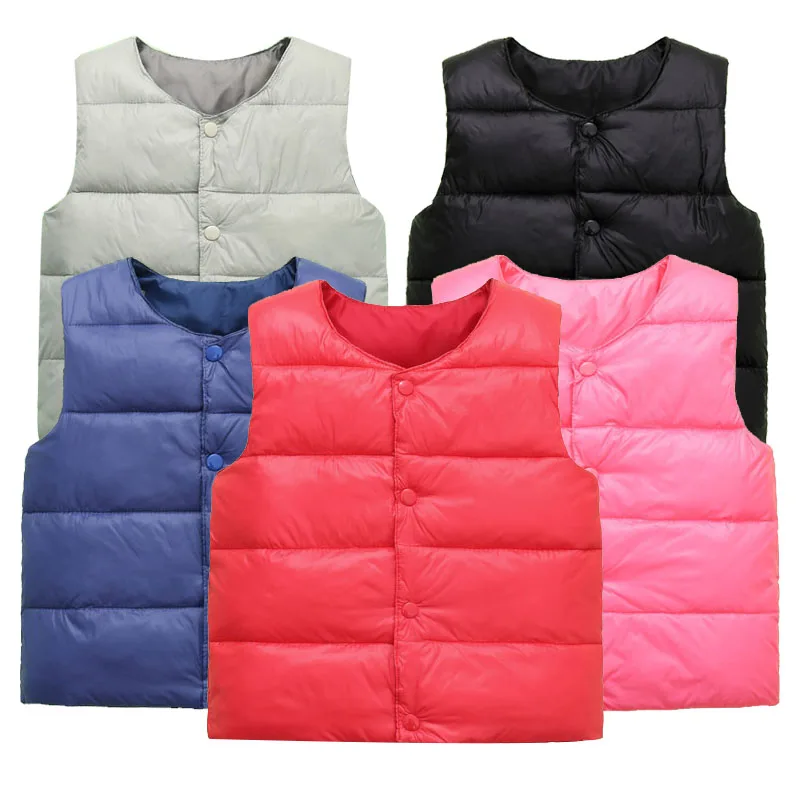 

Kid Winter Warm Vest Cotton Sleeveless Jacket Children Vest For Girl Toddler Boy Autumn Coat Down Parka Waistcoat 3-7 Years Coat