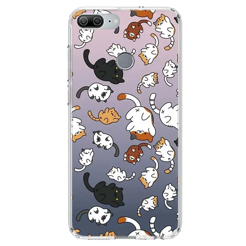 Для девочек, с рисунком кота и милый котенок Catling чехол для huawei Y9 Y5 Y6 Y7 Honor 8X 8A 8S 7A фотоаппаратов моментальной печати 7S 9 10 Lite 8A 10i 20S Крышка ультра тонкий чехол для телефона