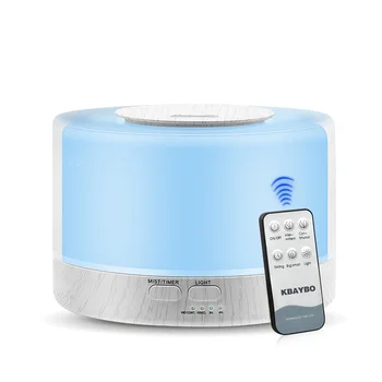 

700ml Remote Control Ultrasonic Aromatherpy Humidifier Electric Essential Oil Aroma Diffuser With 7 Color Changeable LED Light