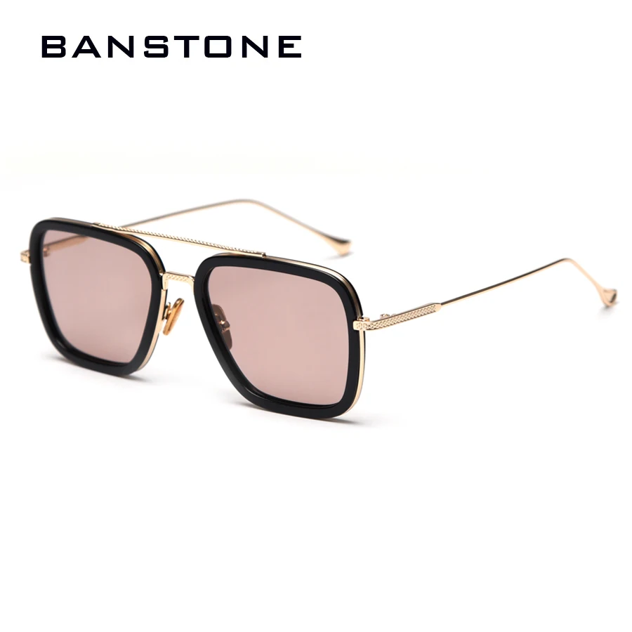 BANSTONE Fashion Iron Man Flight 006 Style Polarized Sunglasses Spider-Man Edith Cool Brand Design Sun Glasses Oculos De Sol