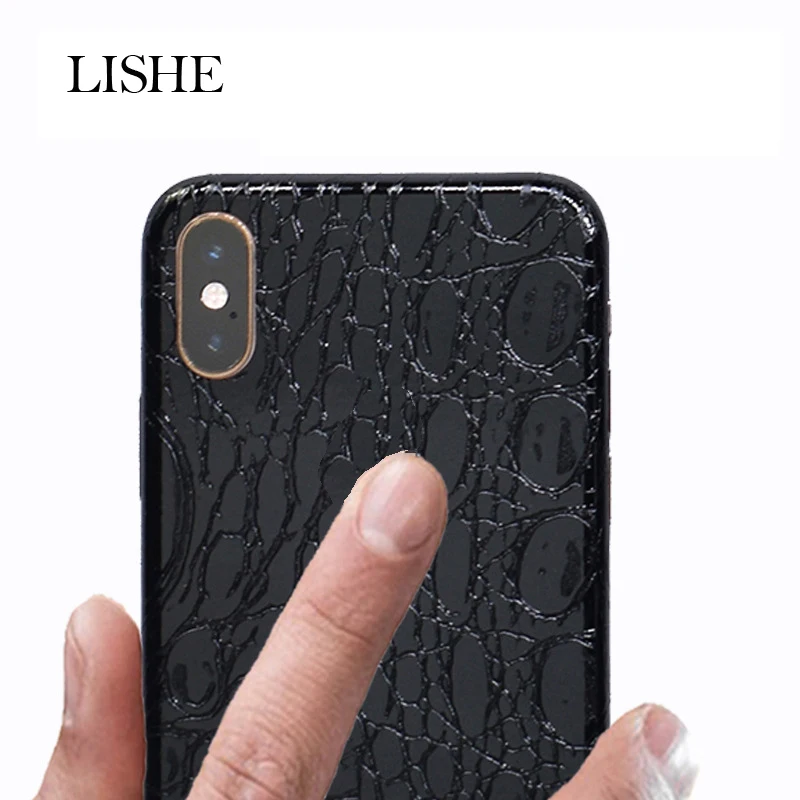 Стикеры для телефона iPhone Xs Max Xr X 6 7 8 6S 7/8 Plus Аллигатор змеиная кожа сотовый камень