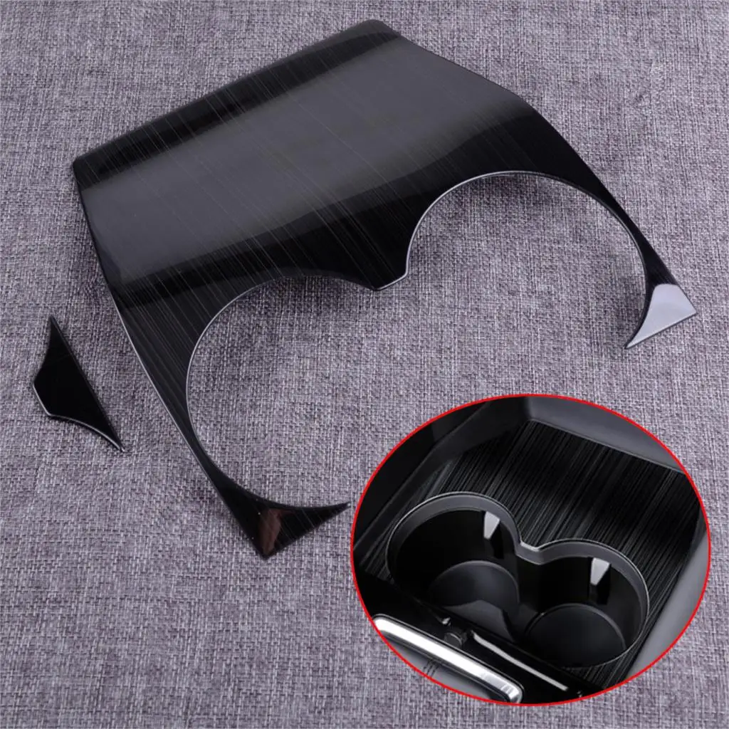 DWCX Titanium Black Front Water Cup Holder Panel Cover Frame Moulding Decorative Trim Sticker Garnish fit for Mazda 3 2019 2020 |