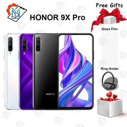 Смартфон Honor 9X Pro со стеклянным корпусом, полноэкранный дисплей 6,59 дюйма, 8 Гб 256 ГБ, Восьмиядерный процессор Kirin 810, всплывающая автомобильная ...