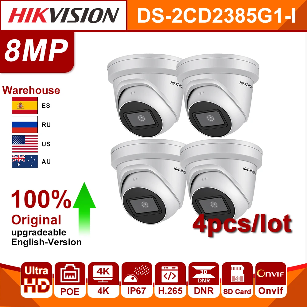 Hikvision Original IP Camera DS-2CD2385G1-I 8MP Network CCTV Camera H.265 CCTV Security POE WDR SD Card Slot