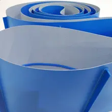 Синий ПУ цвет конвейерной ленты с перегородкой для пищевой пояс для уборки