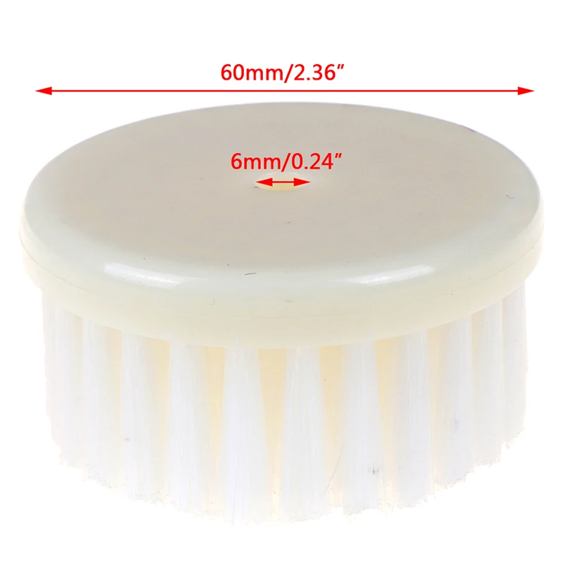 60 мм белый мягкий дрель питание насадка для зубной щетки для чистки автомобиля ковер для ванной ткань