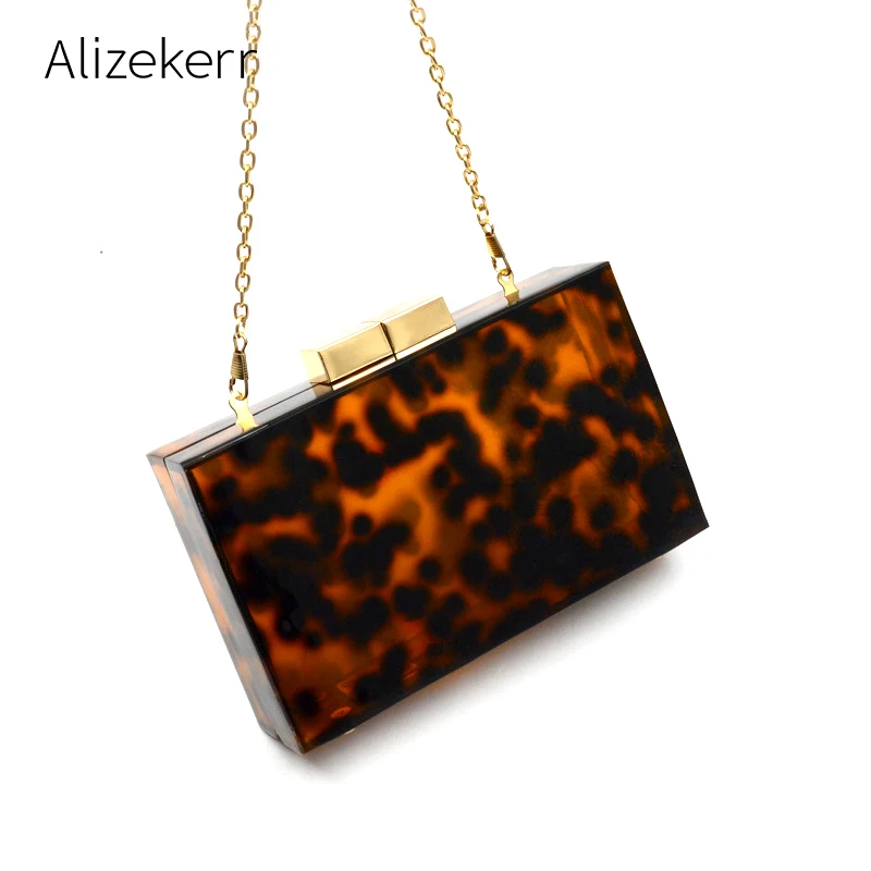 

Acrylic Box Evening Clutch Bag Women New Trendy Stone Pattern Small Case Handbag Female Dinner Party Clutch Wallets And Purses