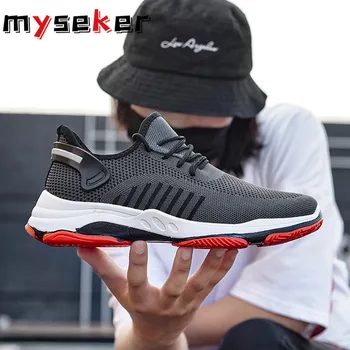 

Platform Men Shoes Low Top Mesh Breathable Man Sport Shoes Scarpa Uomo Slip on Men's Sneakers Lightweight Mens Running Shoes Y9