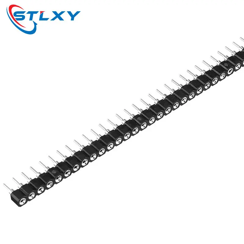thumbnail image 2 of 10pcs 40-Pin Female Round Pin Header Socket Strips – Tin PCB Breakable Connectors For DIY Electronics 2 of 12