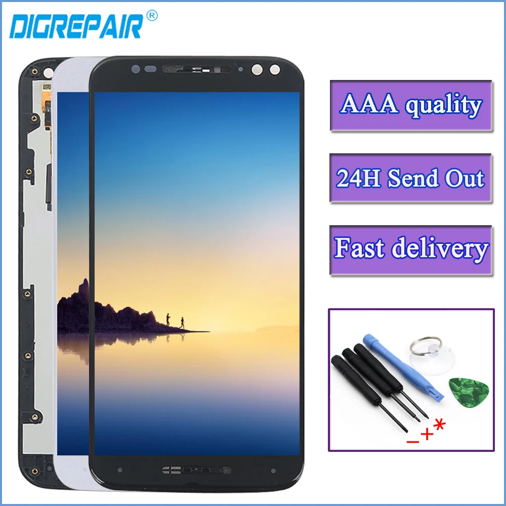

For moto x pure lcd For Motorola Moto X Pure Edition XT1575 LCD Display Touch Screen Digitizer For moto xt1575 display Frame