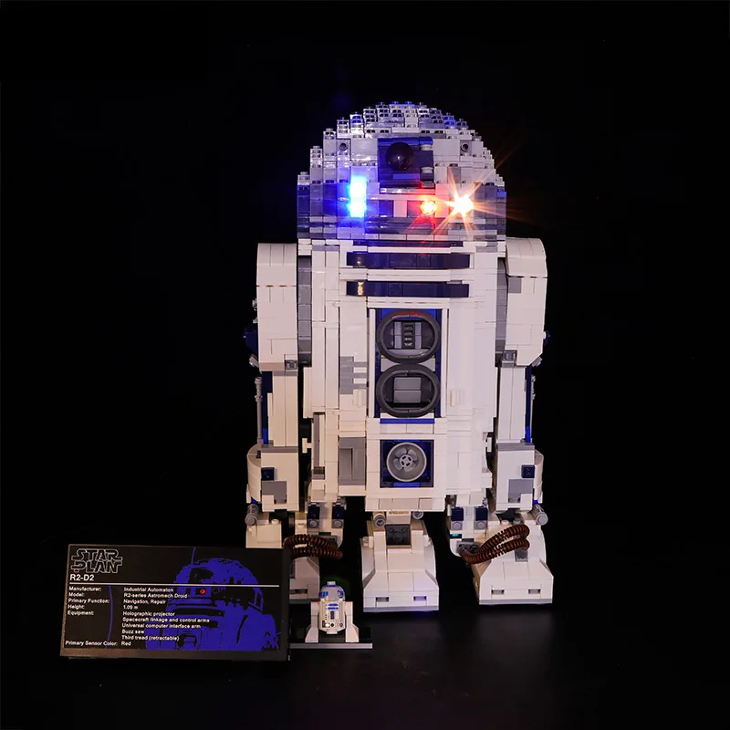 05043 Звездные войны космос из печати R2-D2 набор роботов модель строительные блоки 2127 шт совместимые части игрушек с Bela 10225 - Цвет: 10225 WITH LIGHT