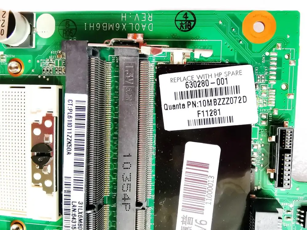 Для HP DV6 DV6-3000 Материнская плата ноутбука DV6-3000 DA0LX6MB6H1 630280-001 аккумулятор большой емкости испытанное хорошее