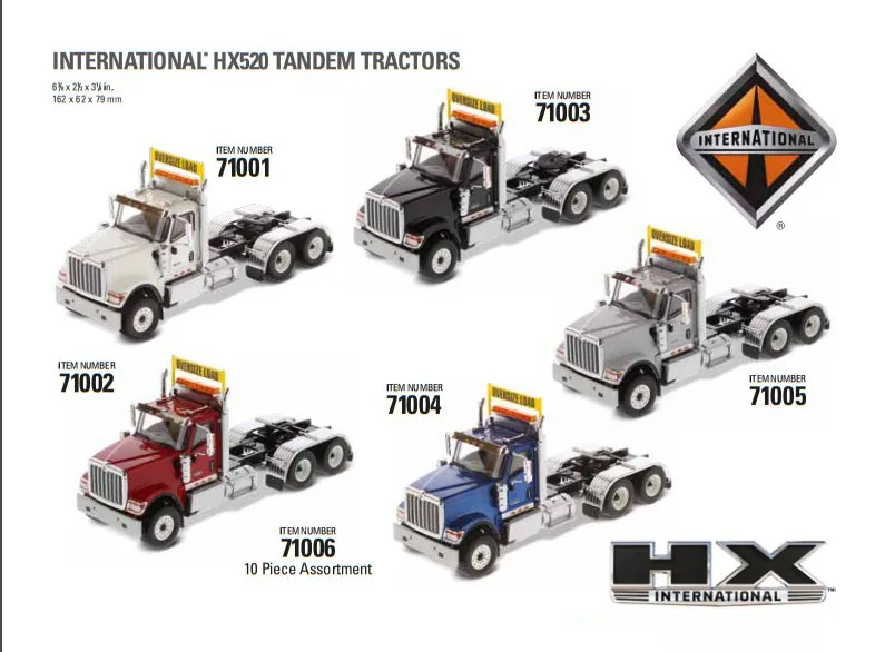 Бренд Diecast Masters 1/50 масштаб Международный HX520 день кабина тандемный трактор кабина только