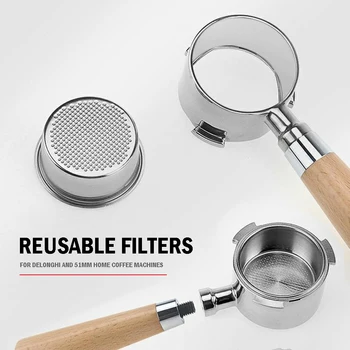 

Coffee Bottomless Portafilter for Delonghi EC680/EC685 Filter 51MM Replacement Filter Basket Coffee Accessories
