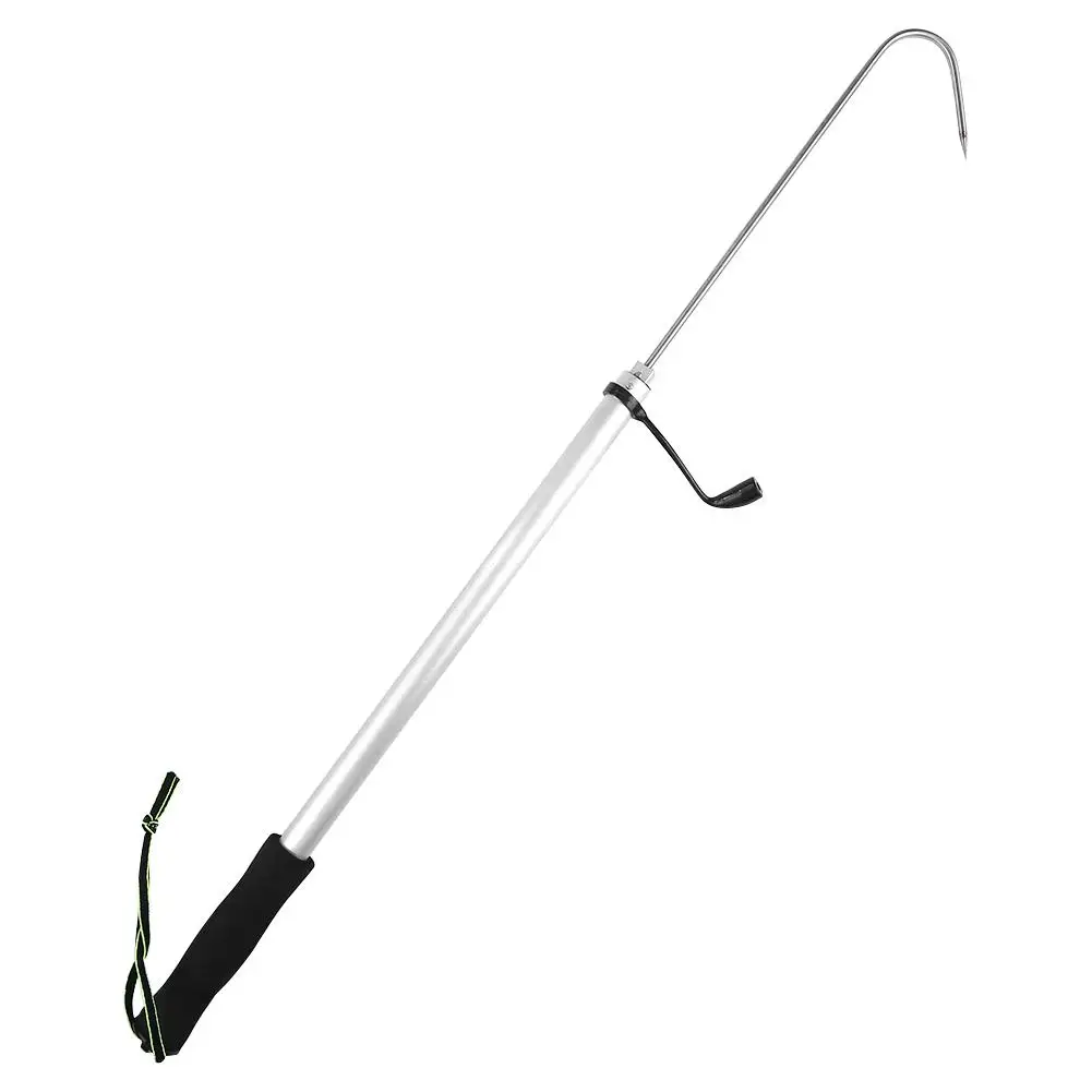 60/90/120cm Retractable Fish Gaff Professional Telescopic Sea Fishing Spear  Hook Gripper Stainless Steel Fishing gaff spear
