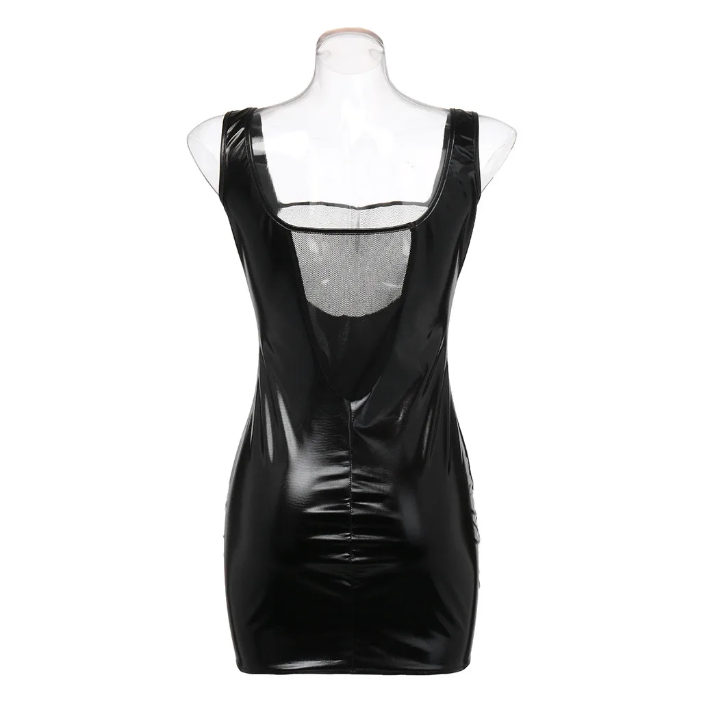 Womens Leather Lace Sexy Lingerie Plus Size Erotic Underwear Dress Hollow Out Porno Langerie Sleepwear Babydoll Sexy Costumes