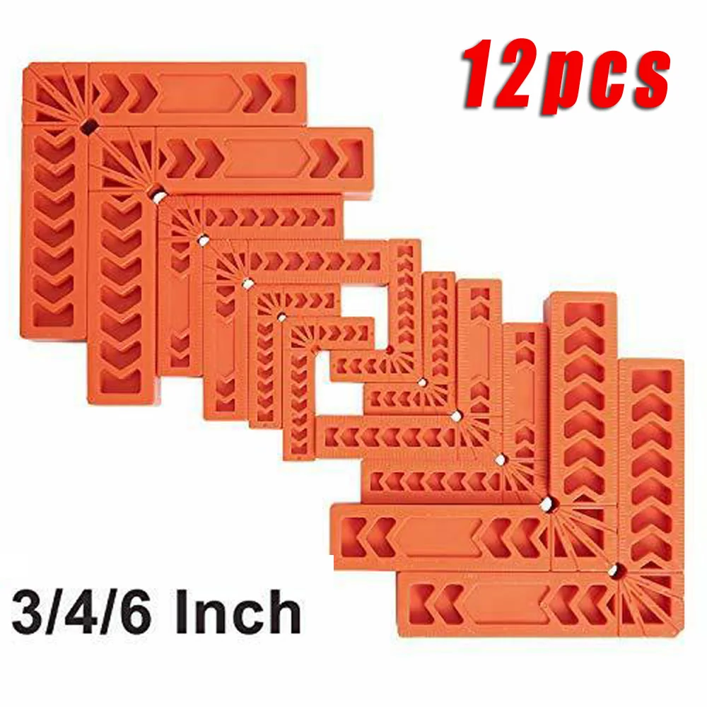 

12PCS L-type Right Angle Ruler Carpenter Tools 90 Degree Positioning Squares 4 Pieces 3", 4 Pieces 4" And 4 Pieces 6" , Meet You