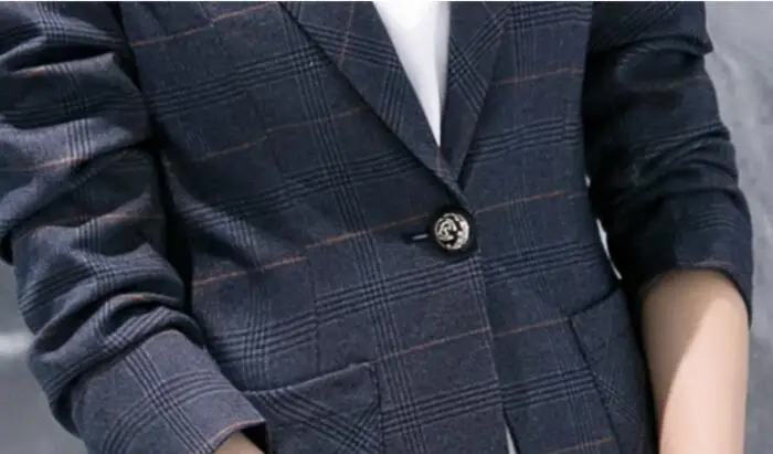 professional cloth wear,lady's suit,plaid lady's suit