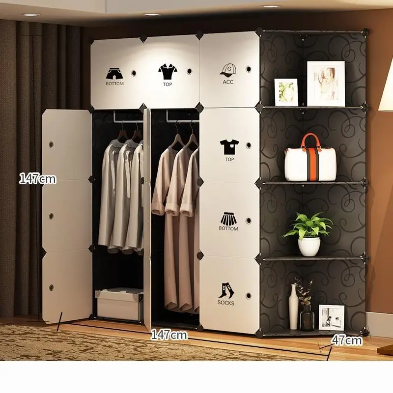 MODEL D Gabinete Almacenamiento Mobile Per La Casa Ropero Armario шкаф мебель для спальни шкаф Mueble De Dormitorio гардероб - Цвет: MODEL D