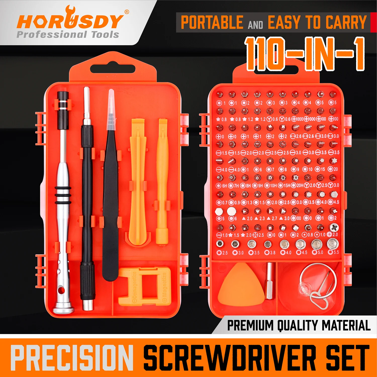 2021-SEDY  Precision Screwdriver Set with Phillips, More& Torx Bits, Non-Slip Magnetic Electronics Tool Kit