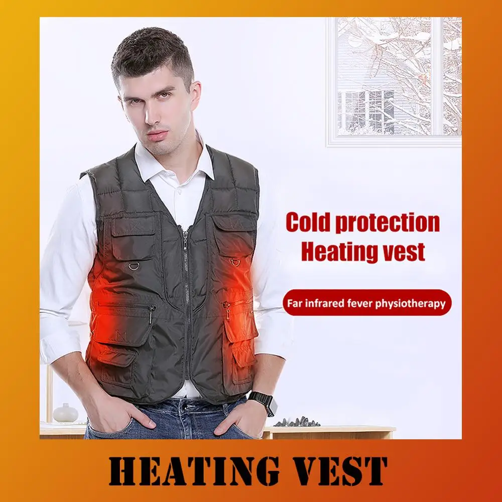 

Intelligent Heating Solid Color Cotton Vest Korean Version Jacket Clothes Autumn and Winter