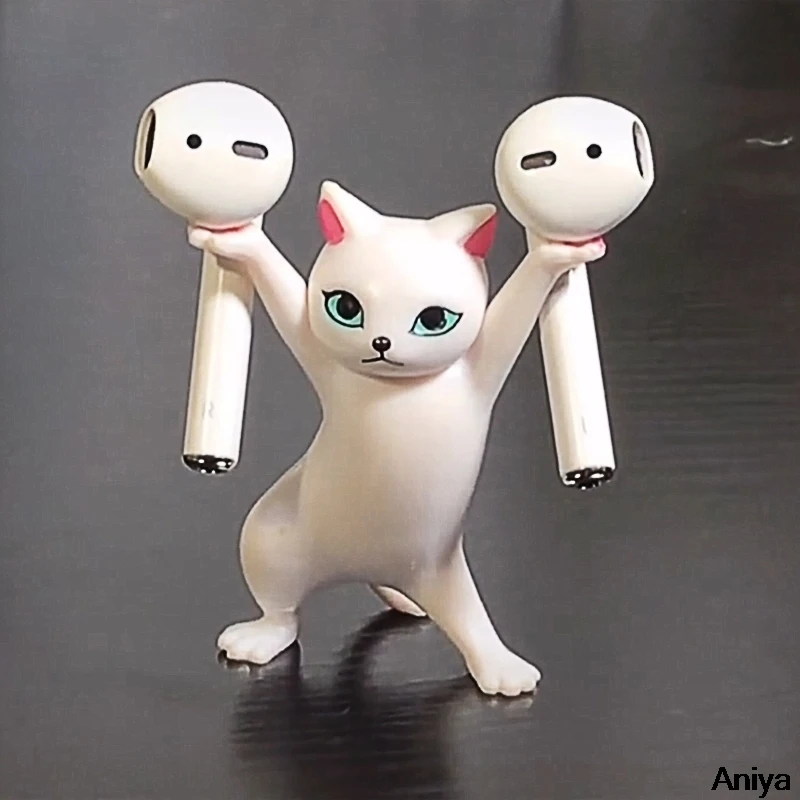 Funny Cat Pen Holder Toy cat toy ornaments cat figurine decoration cat figurines ornament crafts miniature ornament desk decor miniature figurines resin ornaments resin crafts sticker decoration Hold Everything Cat Earphone Bracket Home Decor Festival Decoration Charming Kitty Storage Set 5pcs Set