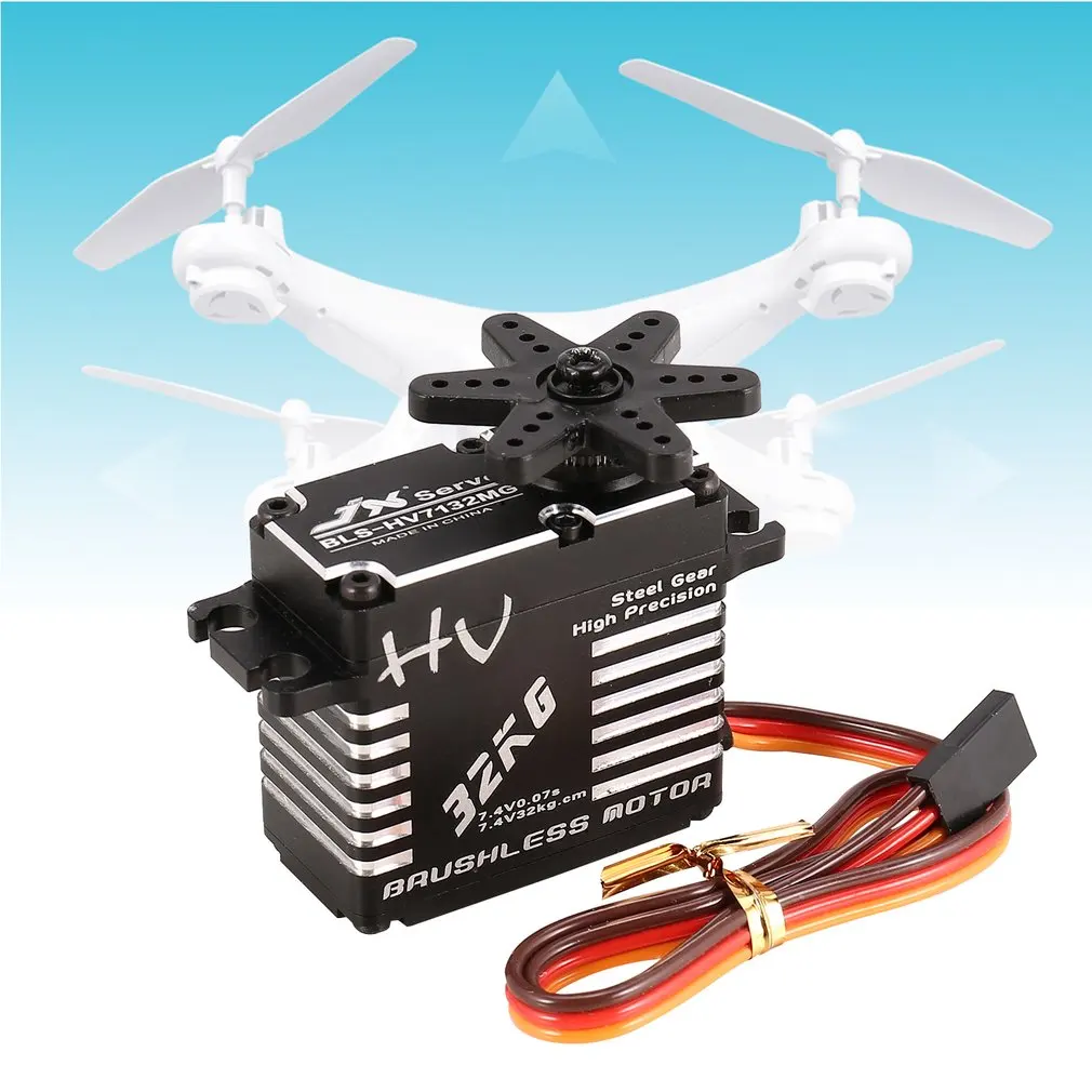 JX BLS HV7132MG 32кг металлическая рулевая цифровая Шестерня HV бесщеточный сервопривод