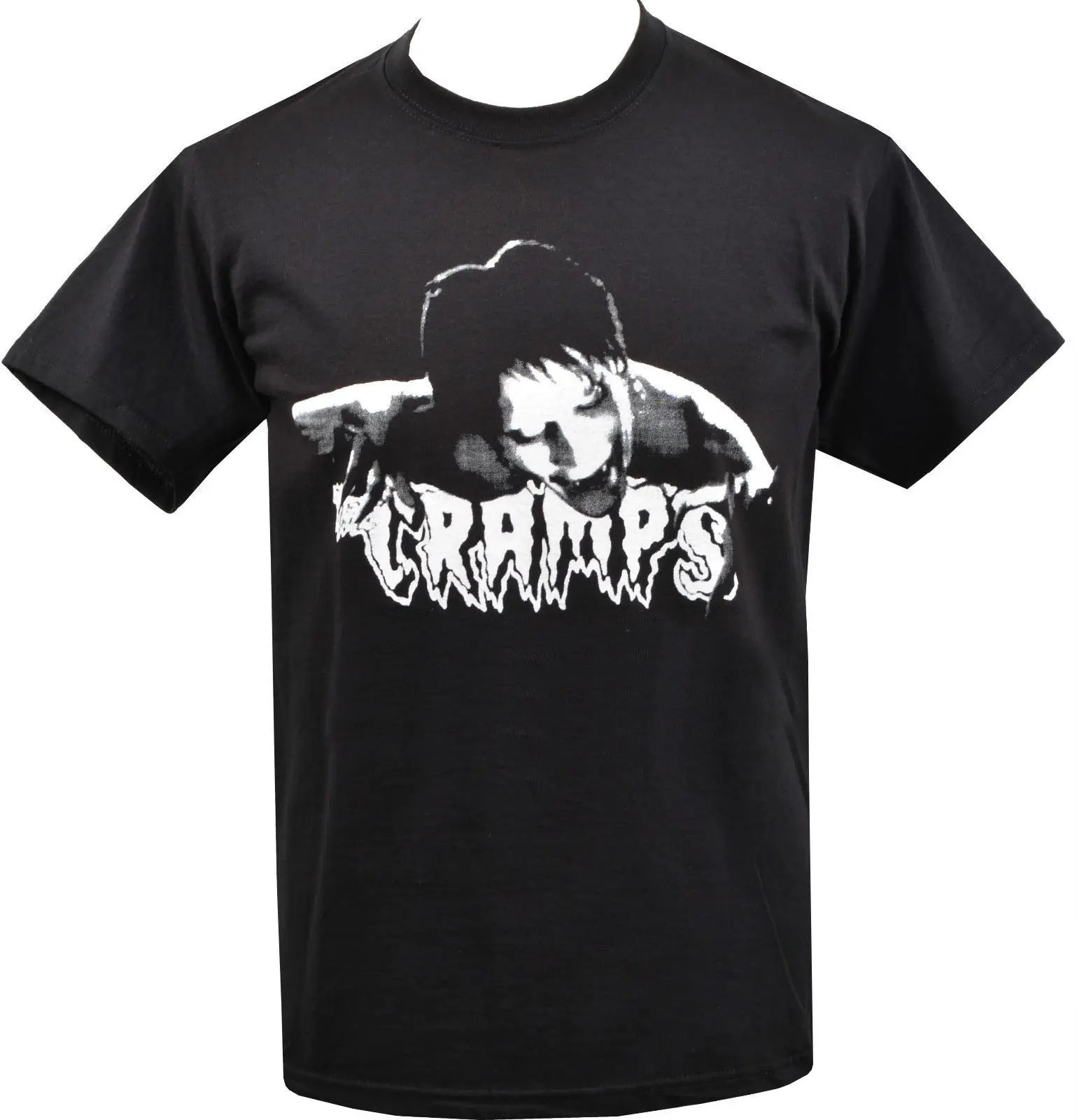 CRAMPS LUX INTERIOR Мужская футболка с принтом PSYCHOBILLY Панк Черный S-5XL Бесплатная доставка