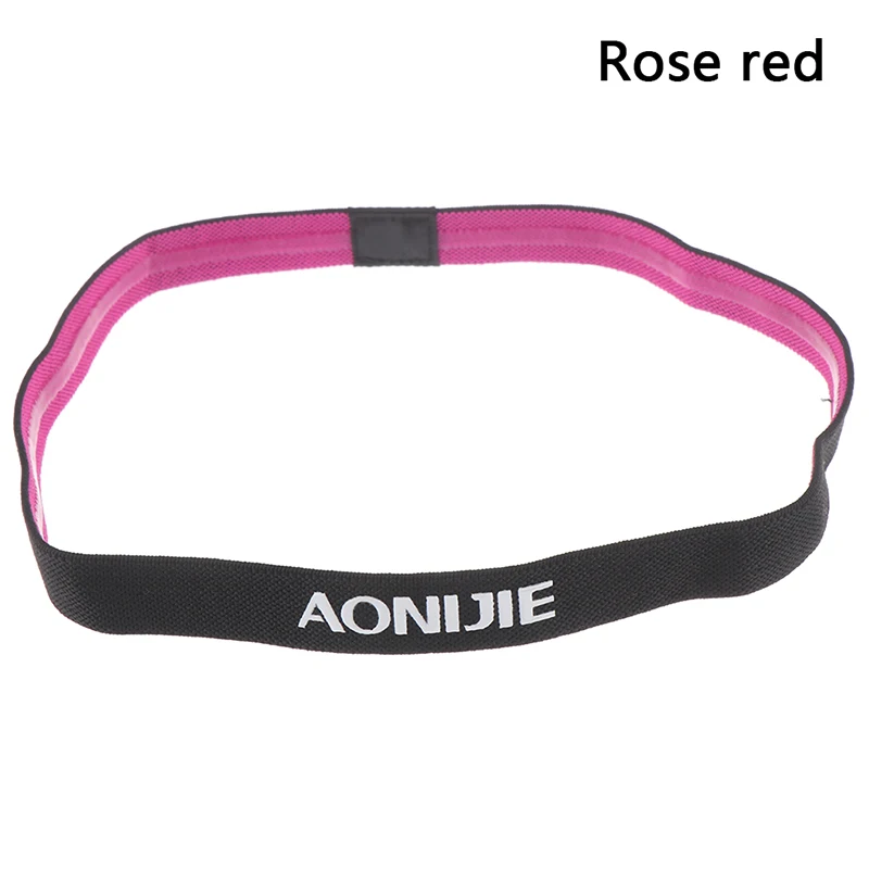 Rose Red Нескользящая эластичная силиконовая спортивная повязка на голову для бега, велоспорта, йоги, бега, баскетбола, фитнеса, спортзала - Цвет: Rose Red