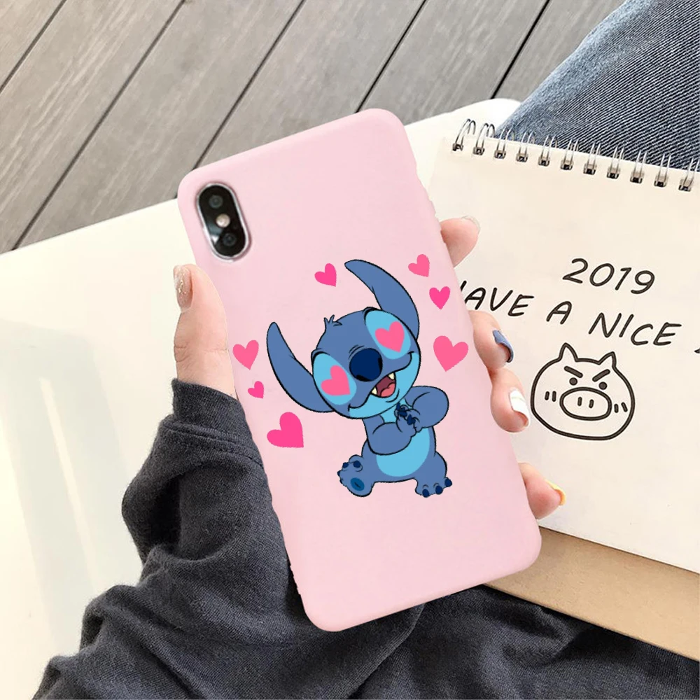 Многоцветный Модный мягкий чехол из ТПУ с милым рисунком стежка для iPhone X XS 7 8 Plus 6 6S Plus XR XS MAX матовый розовый силиконовый чехол - Цвет: Многоцветный