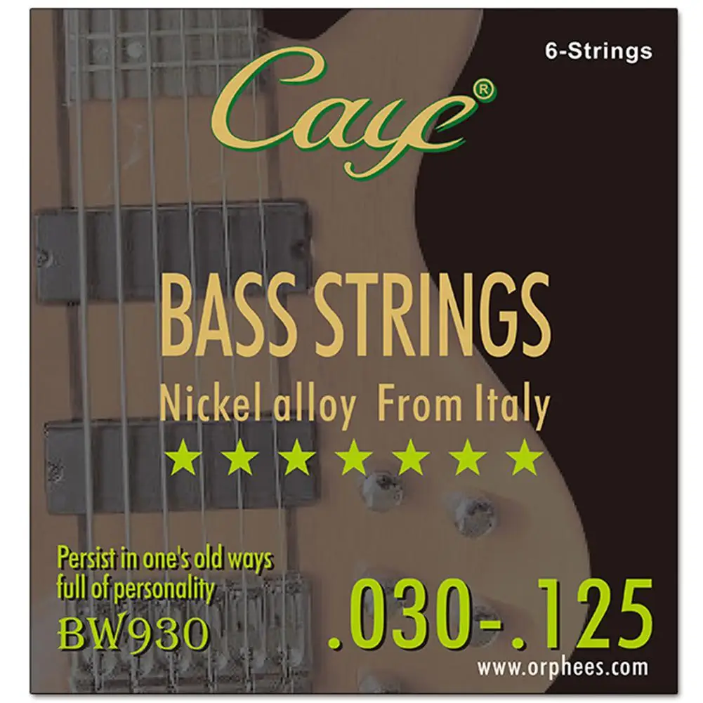CAYE 4/5/6 шт. Струны для электрической Басс струны набор шестигранного Сталь Core внутренний тросик Нержавеющая сталь внешний провода бас гитары - Цвет: 6 string