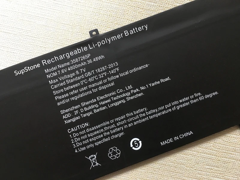 SupStone Genuine 3282122-2S 3587265P Battery For Jumper EZbook 3 Pro 13.3 EZBook 3 Pro LB10 P313R HW-3487265 EZBook V3 V4 laptop battery