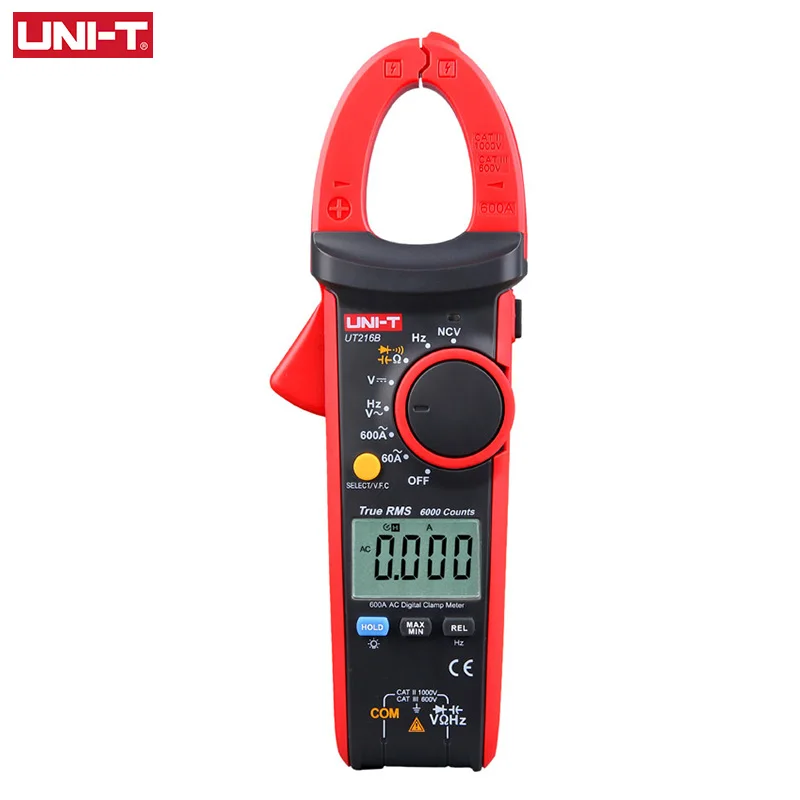 UNI T UT216A / UT216B UT216C UT216D 600A Цифровые измерительные клещи True RMS Цифровой амперметр