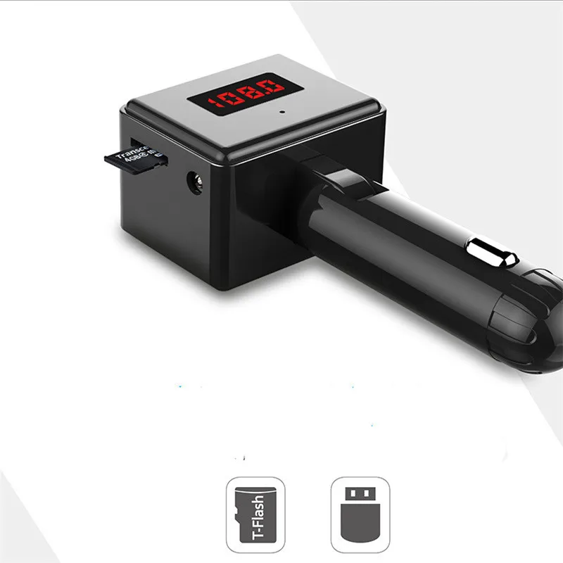 Авто двойной зарядное устройство USB Автомобильный MP3-плеер Bluetooth ресивер TF карта FM Launcher Hands-free Звонки телефон