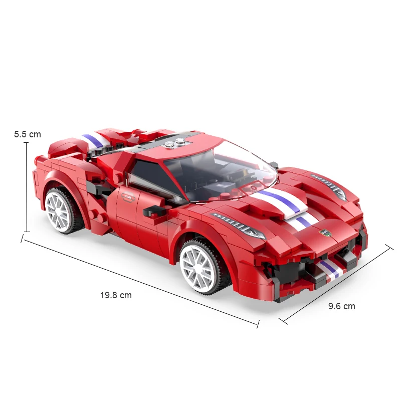 306 шт. Конструкторы Creator MOC Technic RC гоночный автомобиль строительство красный 488