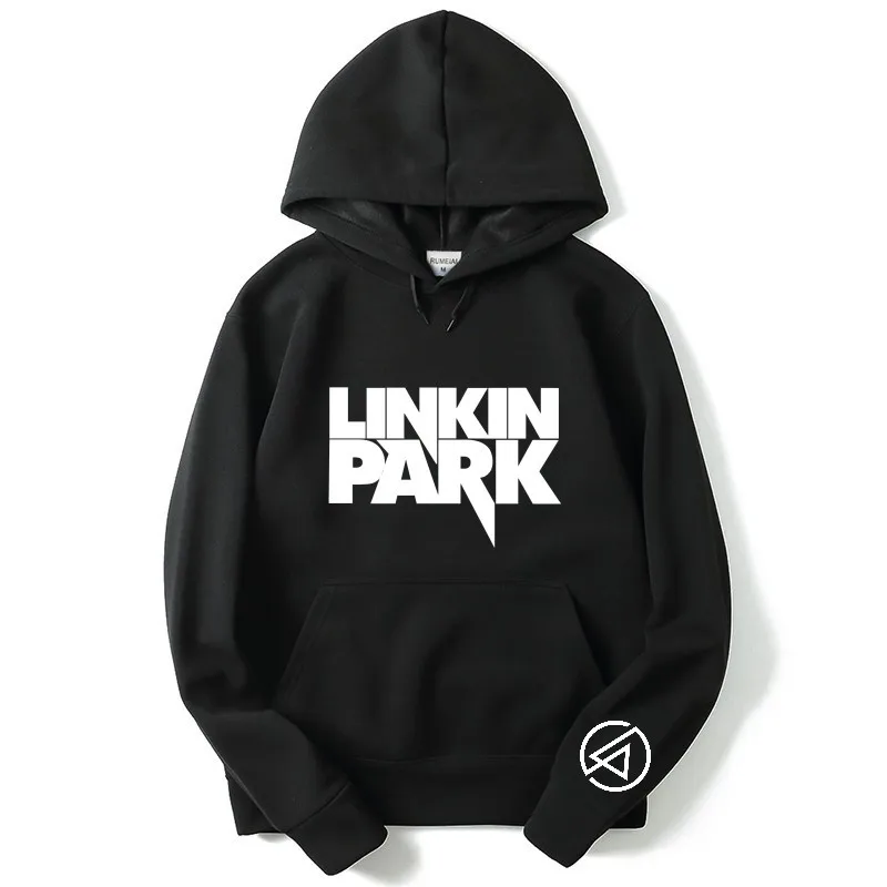 Мужская Мода Linkin худи осень зима harajuku одежда с капюшоном для улицы хип-хоп мужской спортивный костюм пуловер Толстовка - Цвет: Темно-серый