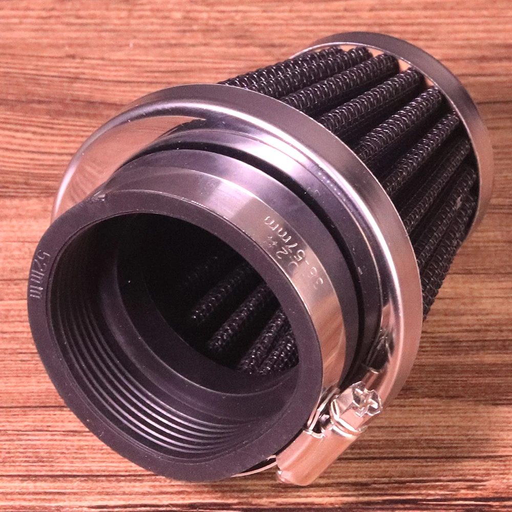 1Pc New Stainless Steel  Mushroom Head Filter Motorcycle Chopper ATV Scooter Cone Air Cleaner Intake Filter 38 48 52mm (6)
