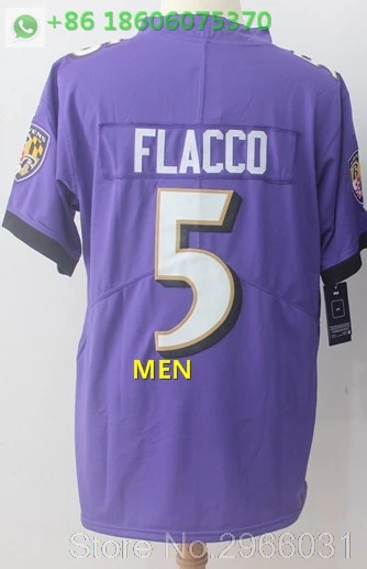 Baltimore A+++ Качественная мужская футболка для взрослых Джастин Такер 9 Terrell Suggs 55 C. J. Mosley 57 Eric Weddle 32 Joe Flacco 5 - Цвет: For men