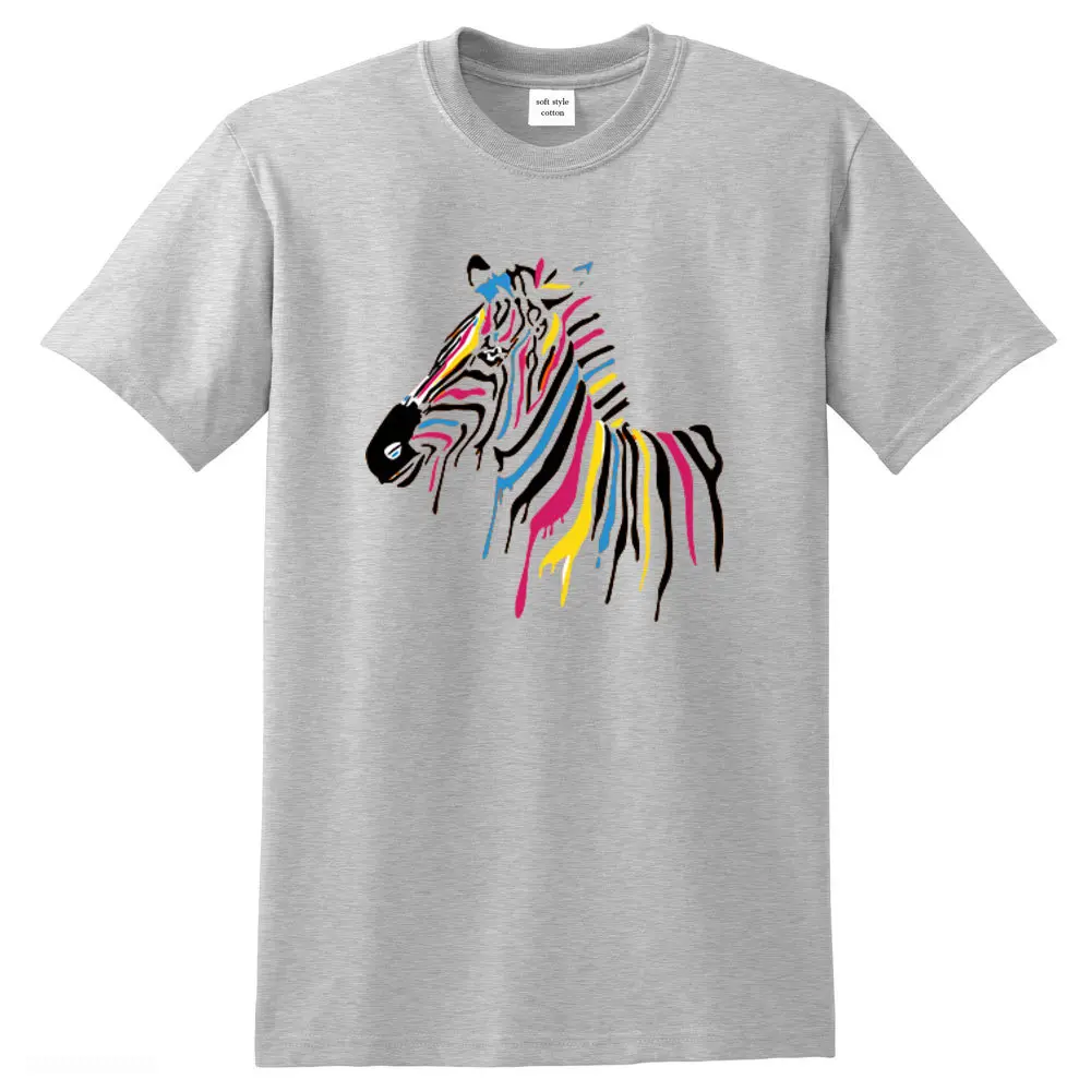 Модные повседневные приталенные футболки Zebra Мужская футболка с принтом