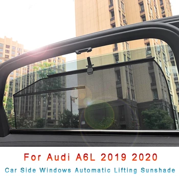 

Car Side Windows Automatic Lifting Sunshade For Audi A6L 2019 2020 Retractable Anti-UV Rear Windshield Mesh Curtains Cover