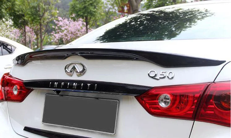 Спойлер для Infiniti Q50 Q50S спойлер для губ задний спойлер багажника из углеродного волокна задний спойлер для автомобиля Infiniti Q50 спойлер+ UP