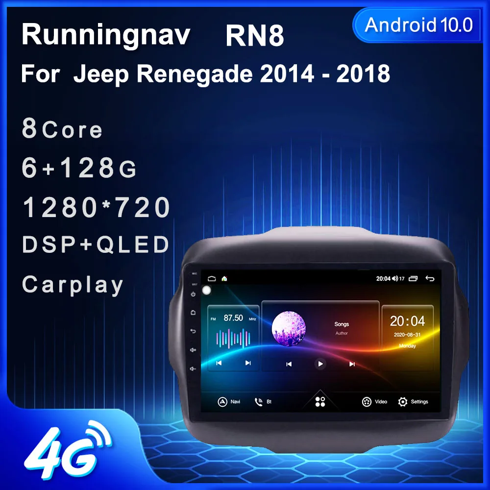 Android 10.1 Per Jeep Renegade 2016 2017 Multimedia Stereo Car Dvd Player Navigazione Gps Radio