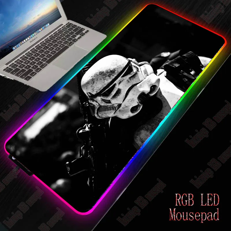 XGZ Звездные войны RGB игровой большой коврик для мыши геймер Led компьютерный коврик для мыши большой коврик для мыши с подсветкой коврик для клавиатуры Настольный коврик