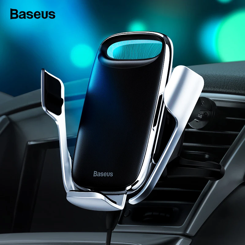 

Baseus Car Phone Holder For iPhone 11 Pro Max 15W Qi Wireless Charger For Xiaomi Redmi Note 8 Pro Fast Wireless Charging Holder