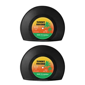 

1 Pair Record Bookend Plastic Unique design easy to use and practical Drop Shipping