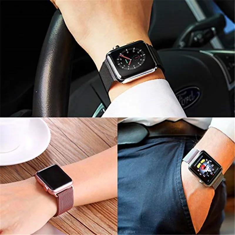 Нержавеющая сталь металлические часы с браслетом для apple watch серии 4 3 2 smart watch ремень 4 44 мм 42 мм apple watch band Размер 40 мм, 38 мм