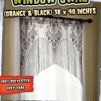 

Lace Curtains Lovely Spiderweb Bat Curtain Fireplace Cloth Halloween Decoration Cobweb Black Spider Door Party Window