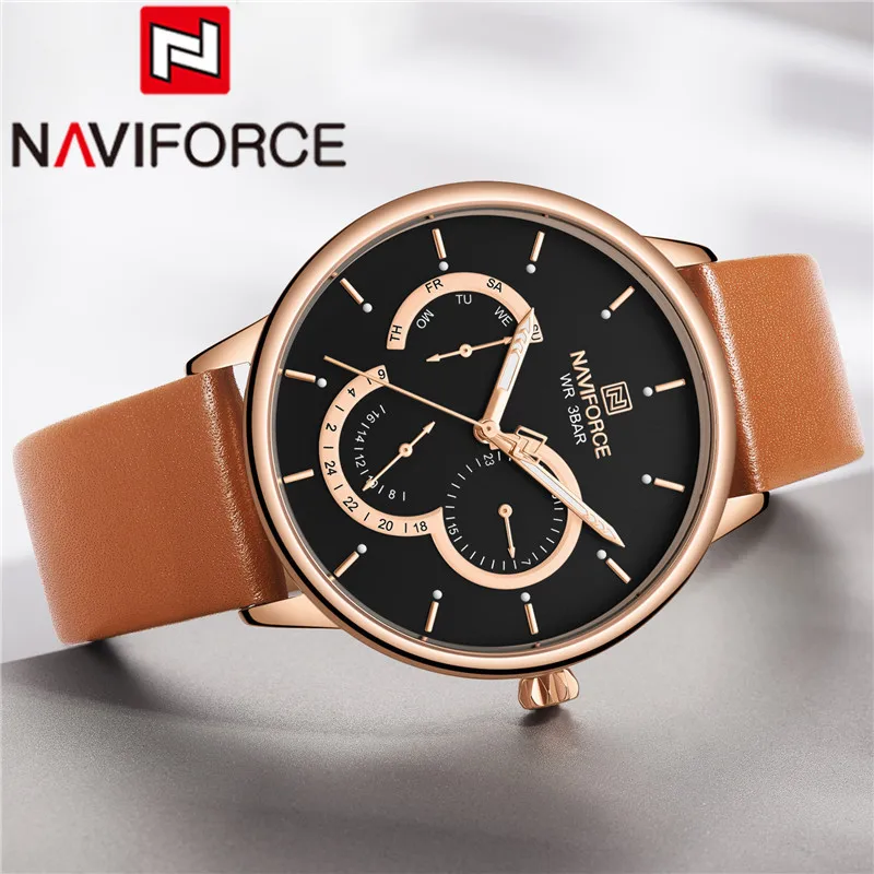 NAVIFORCE 3011 мужские наручные часы спортивные военные водонепроницаемые армейские